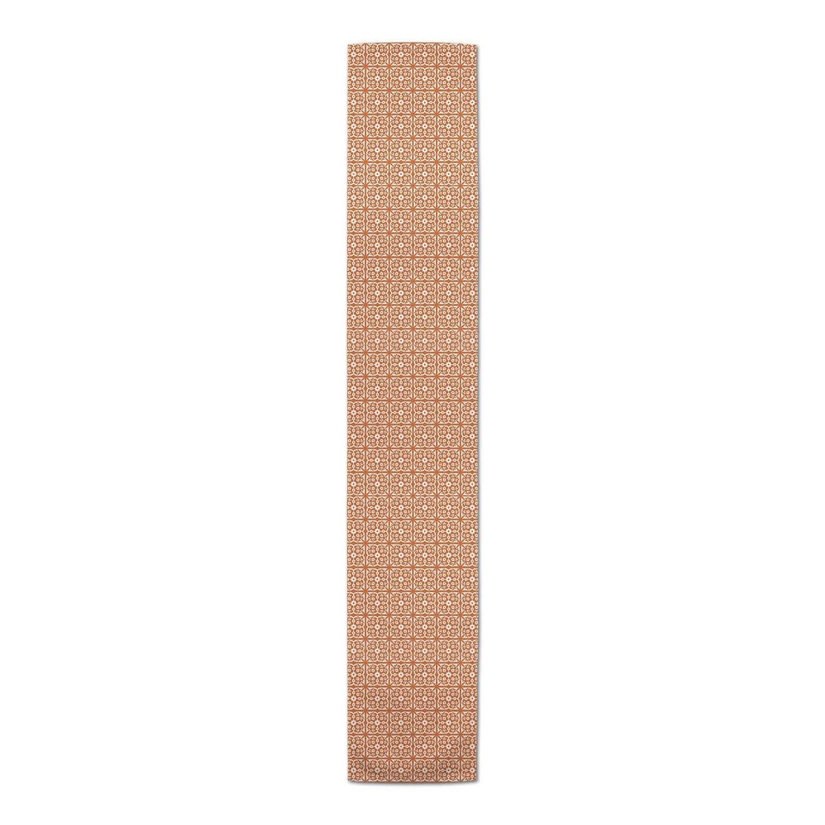 Creative Products Tile Pattern Orange 16x90 Poly Twill Table Runner