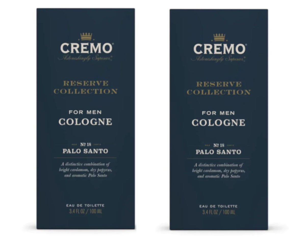 Cremo Reserve Collection For Men Cologne No. 18 Palo Santo, 3.4 Fl. Oz. - Pack of 2