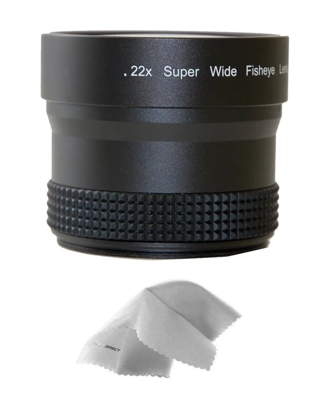 Coolpix P610 0.21x-0.22x High Grade Fish-Eye Lens + Nwv Direct Micro Fiber Cleaning Cloth
