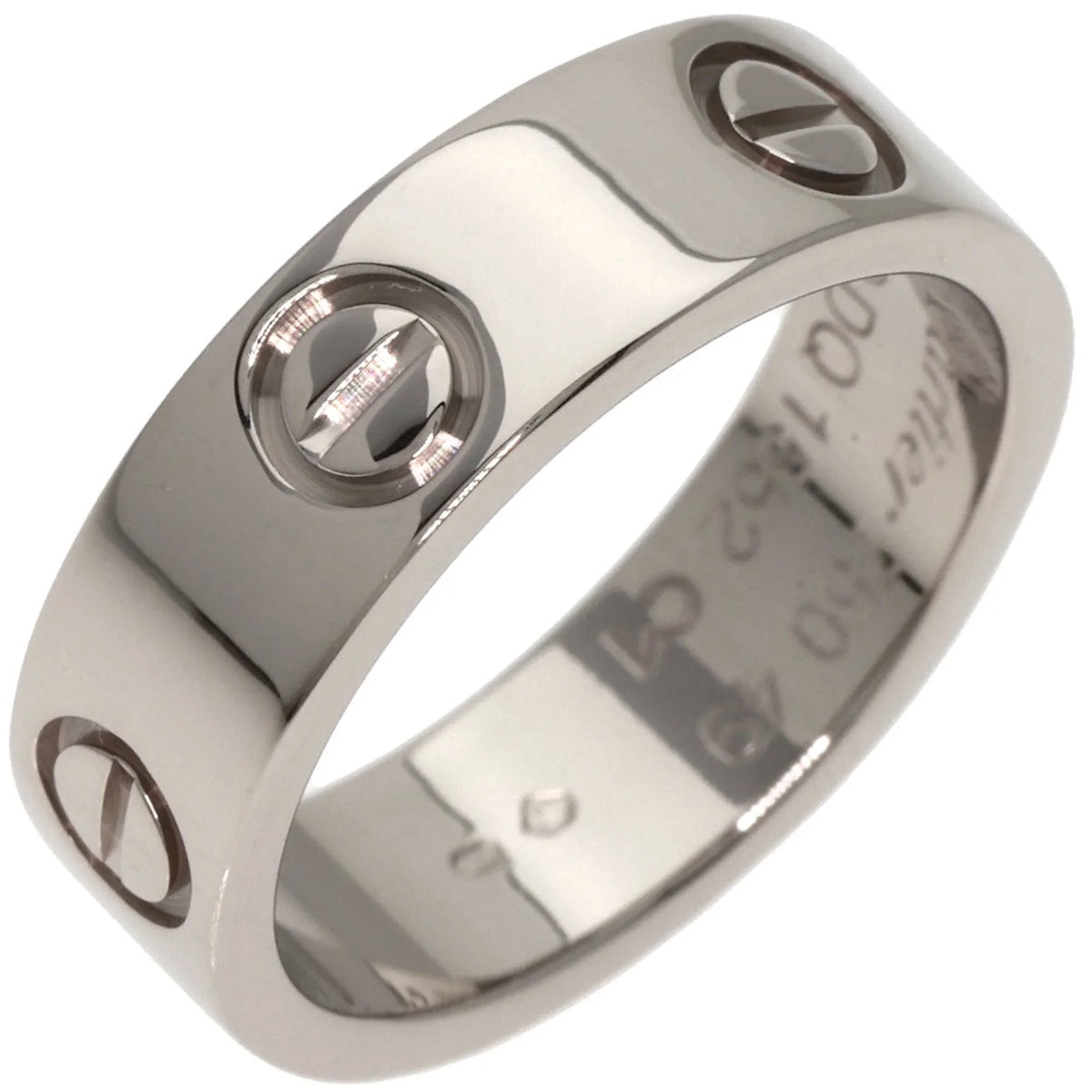Pre-Owned Cartier Love Ring #49 Ring, K18 White Gold, Women's CARTIER (Good)