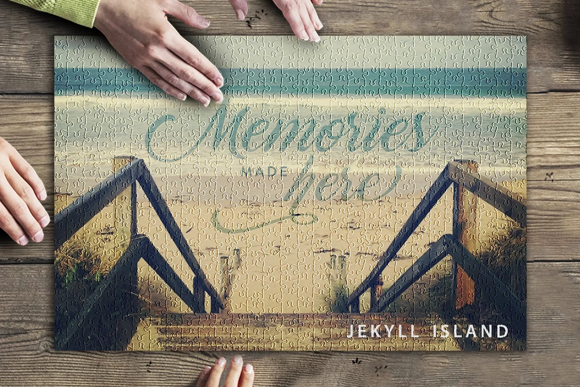 Jekyll Island, Georgia, I Love You to the Beach and Back, Sandy Staircase, Beach Sentiment (19x27 inches, Premium 500 Piece Jigsaw Puzzle for Adults and Family, Made in USA)