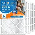 14x24x1 Air Filter MERV 11 Comparable to MPR 1000, MPR 1200 & FPR 7 Electrostatic Pleated Air Conditioner Filter 6 Pack HVAC Premium USA Made 14x24x1 Furnace Filters by AIRX FILTERS WICKED CLEAN AIR.