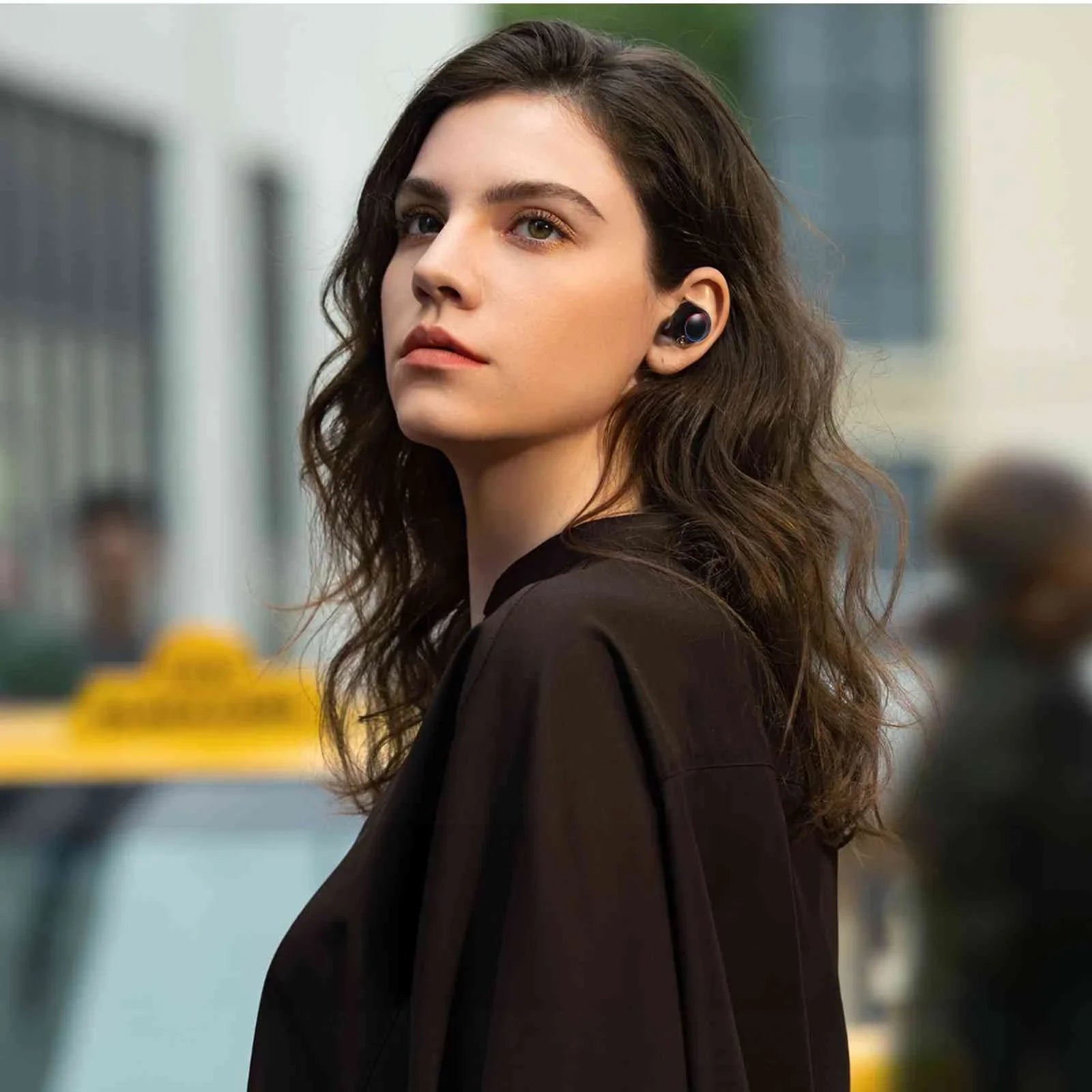 UrbanX True Wireless Bluetooth Earbuds + Charging Case, Black, Dual Connect, IPX5 Water Resistance, Bluetooth 5.2 Connection, Balanced, Bass Boost Compatible with  Tab M10 Gen 3