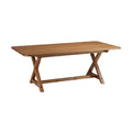 Modern Foldable Bamboo Dining Table with X-Shaped Legs