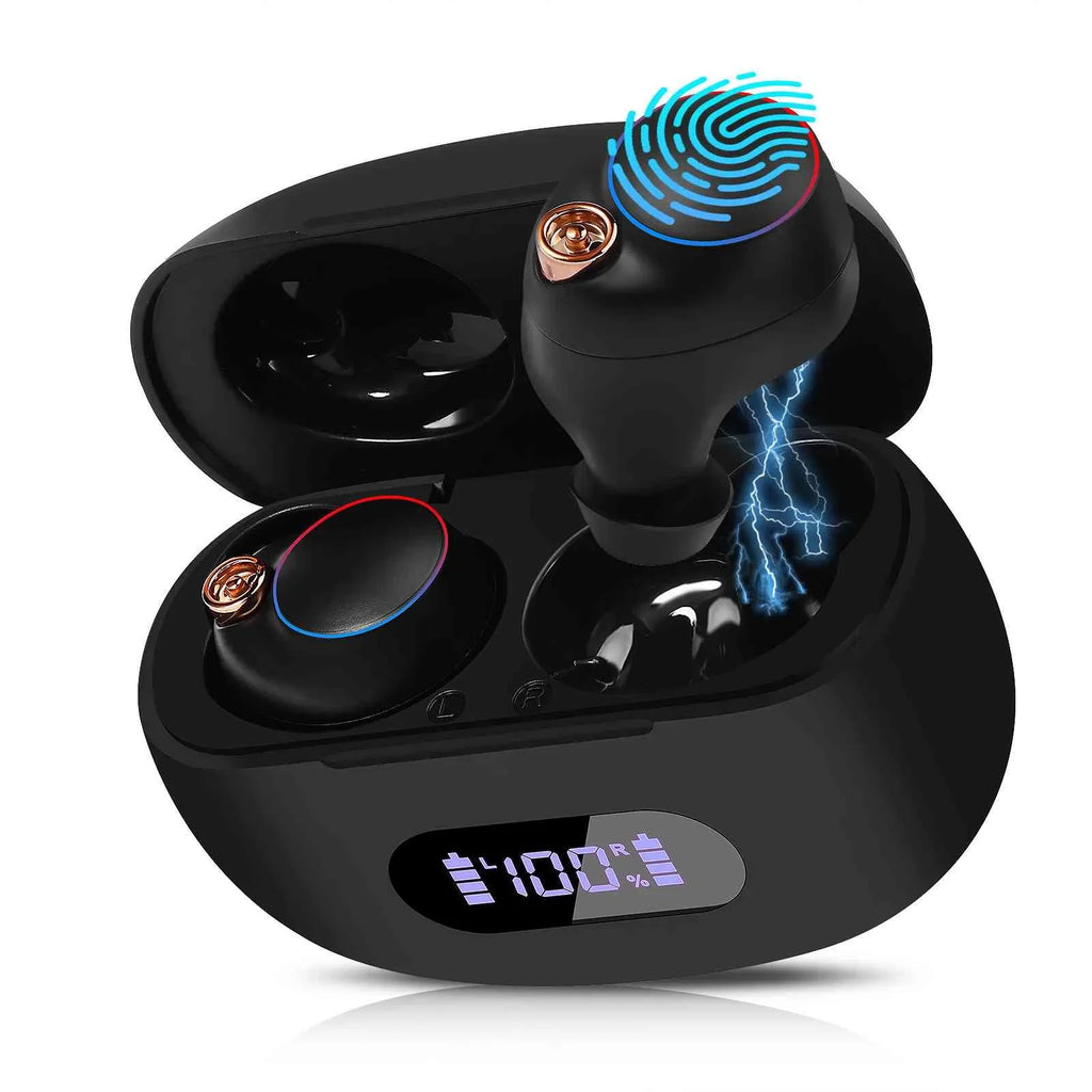 UrbanX True Wireless Bluetooth Earbuds + Charging Case, Black, Dual Connect, IPX5 Water Resistance, Bluetooth 5.2 Connection, Balanced, Bass Boost Compatible with  Z6 Pro