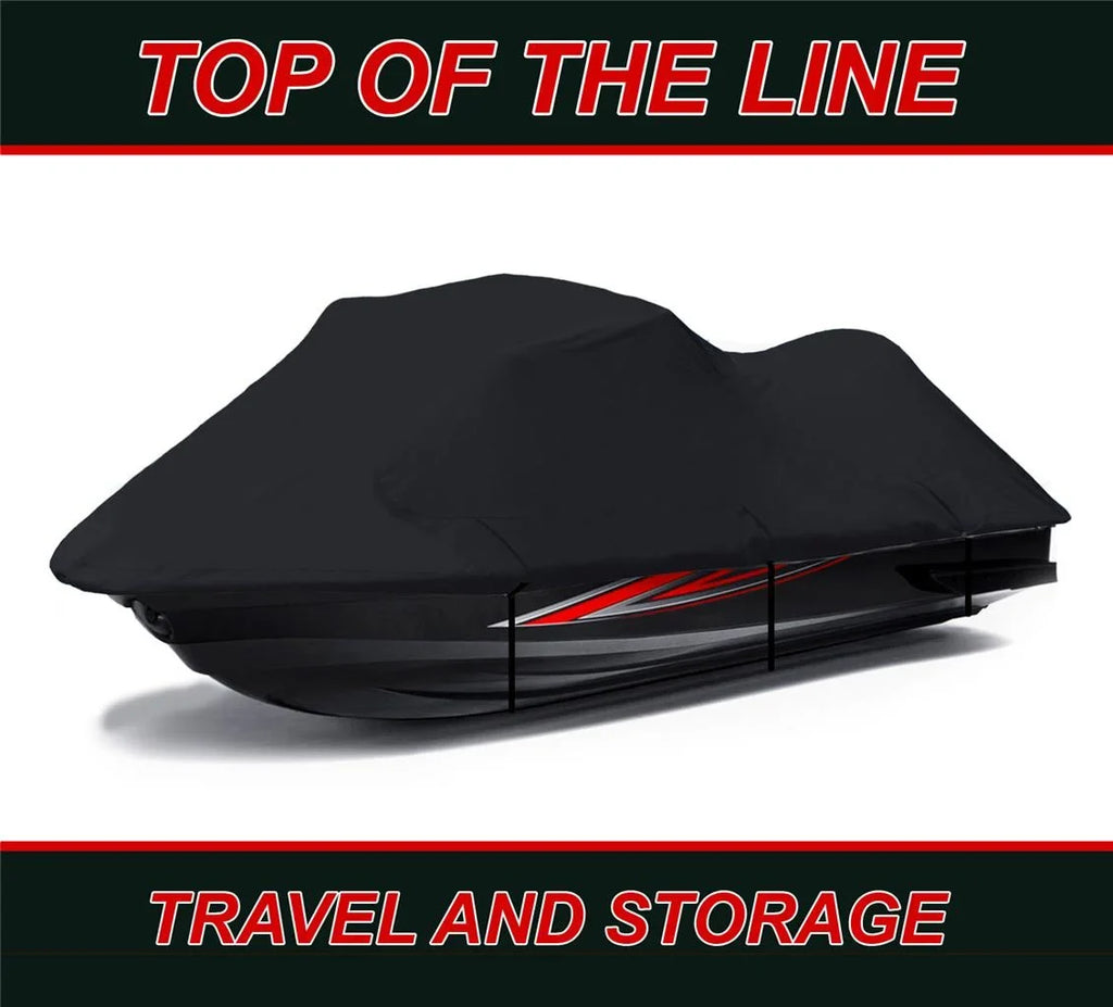 BLACK 600 DENIER JetSki Cover Compatible for Kawasaki 750 STX 1994 1995 1996 1997 1998 Jet Ski Watercraft Cover
