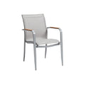 Modern Outdoor Dining Chair with Aluminum Frame and Textilene Seat
