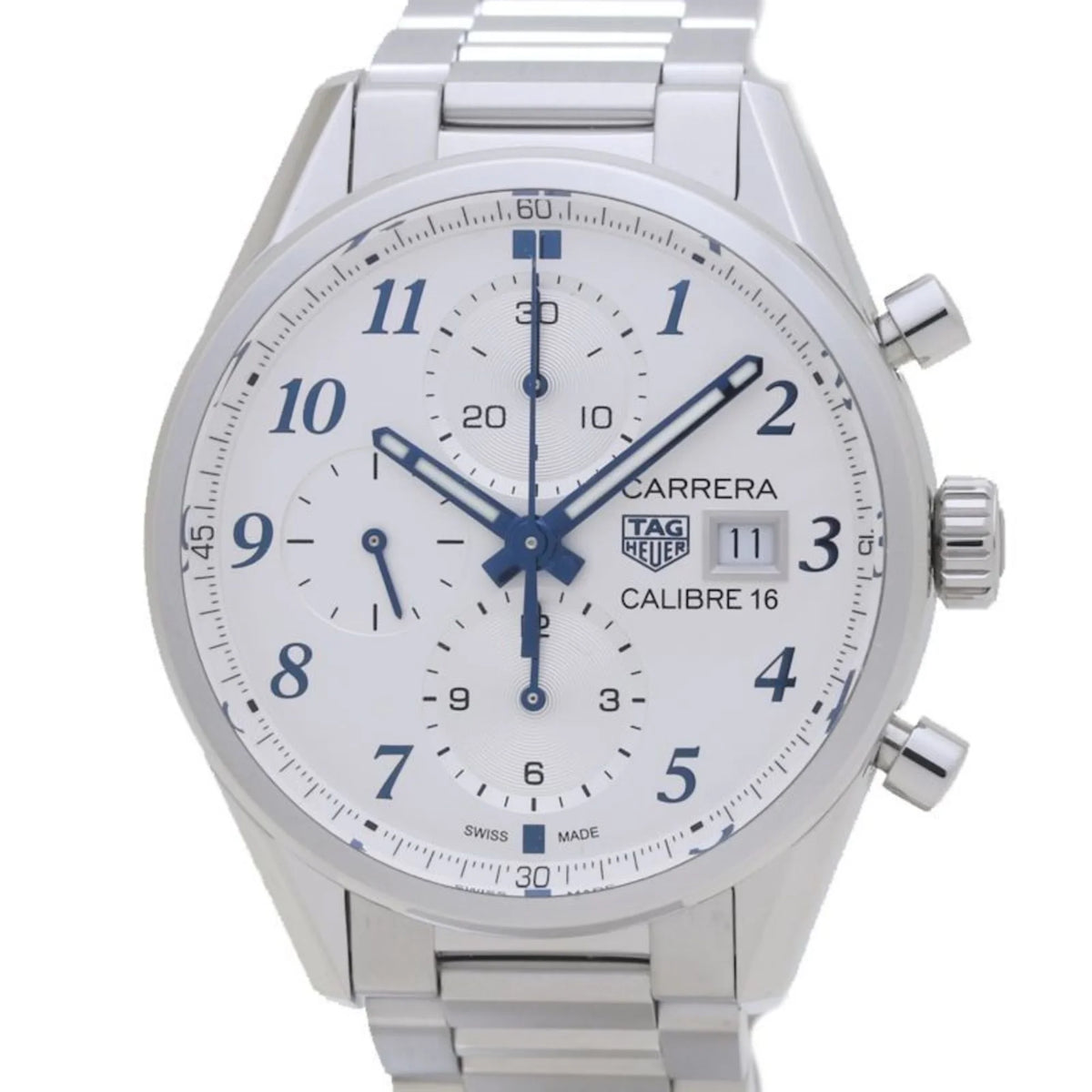 Pre-Owned TAG HEUER Carrera Chronograph Blue Edition CBK2114.BA0715 Stainless Steel Men's 39307 (Good)