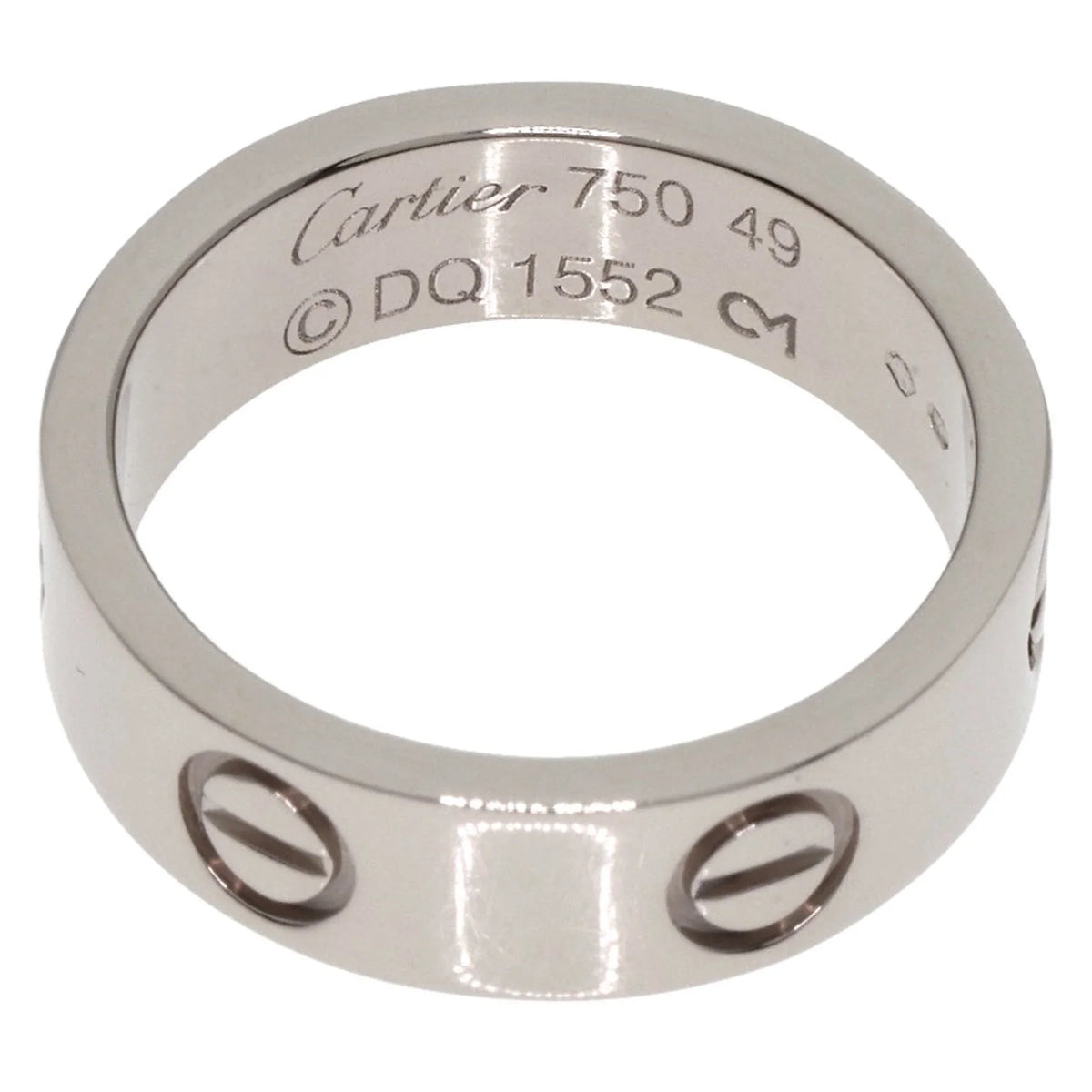 Pre-Owned Cartier Love Ring #49 Ring, K18 White Gold, Women's CARTIER (Good)