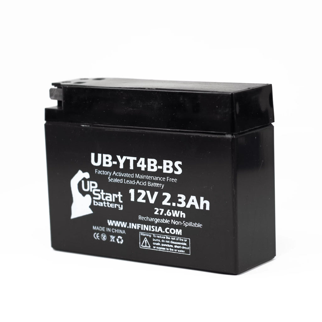 3 Pack - YT4B-BS Battery Replacement for (2.3Ah, 12v, Sealed) Factory Activated, Maintenance Free Battery - Compatible with 2015 Yamaha SR400, 2008 Suzuki DR-Z70, 2009 Suzuki DR-Z70
