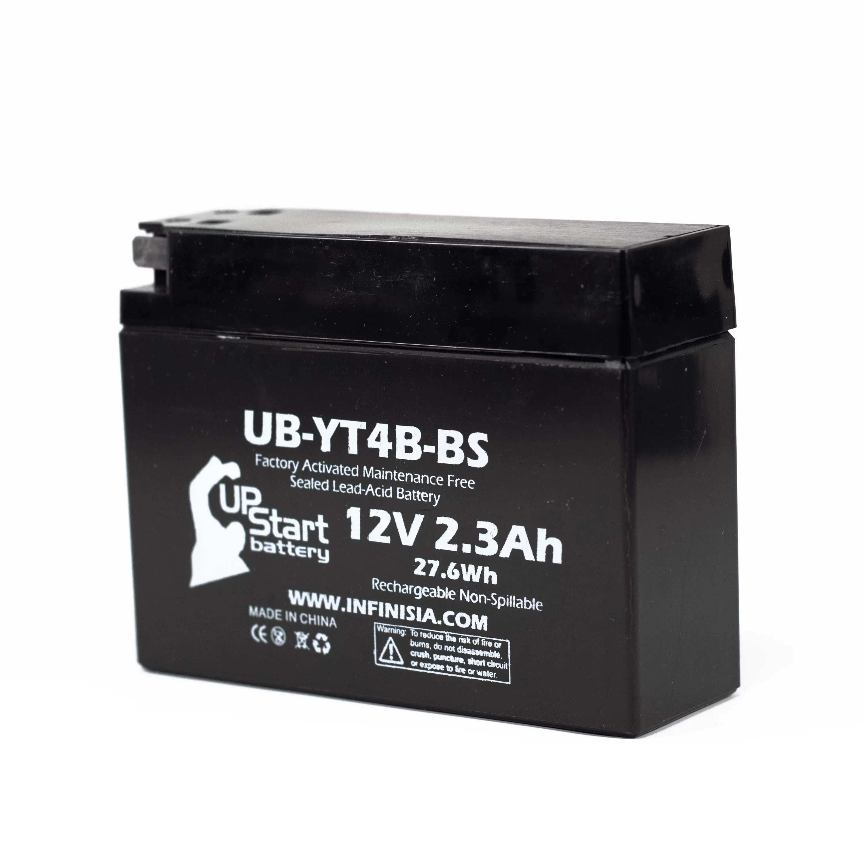 3 Pack - YT4B-BS Battery Replacement for (2.3Ah, 12v, Sealed) Factory Activated, Maintenance Free Battery - Compatible with 2015 Yamaha SR400, 2008 Suzuki DR-Z70, 2009 Suzuki DR-Z70