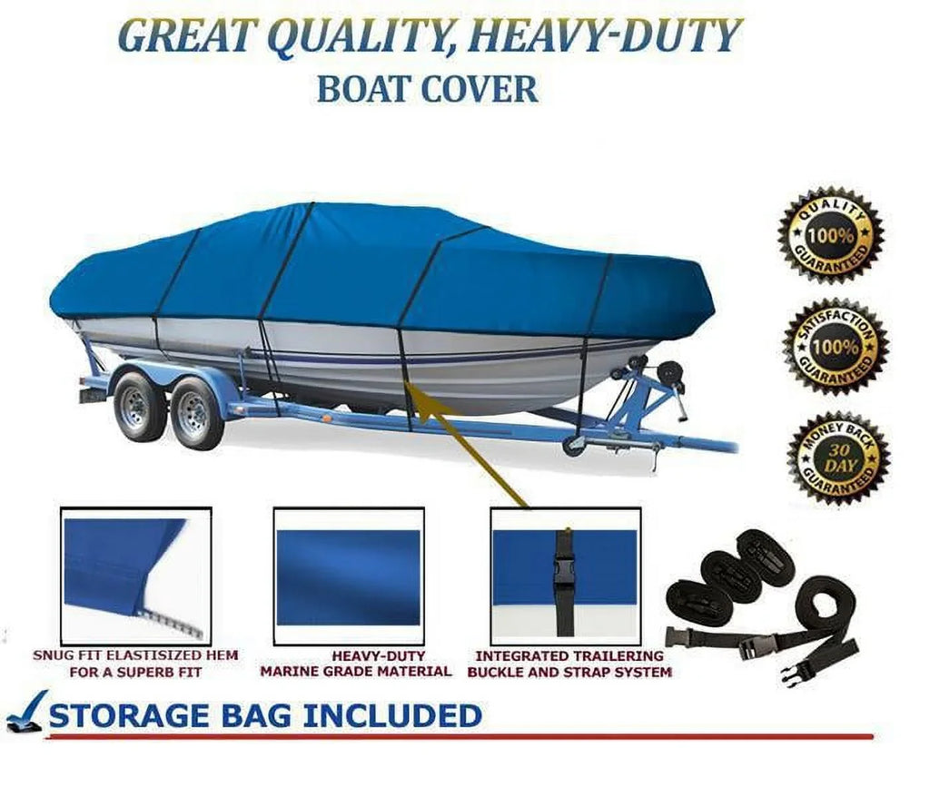 BLUE, GREAT QUALITY BOAT COVER Compatible for SEA SPRITE 1779 SEA HAWK I/O ALL YEARS
