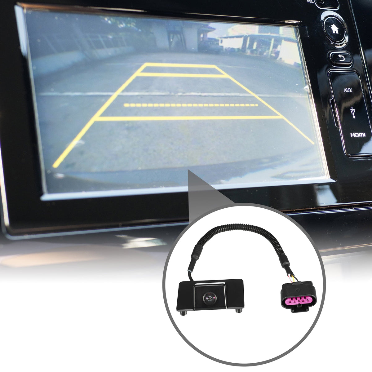 Rear View Back Up Camera No.15173619 for Chevrolet Suburban 1500 2500 3500 2008 Plastic Black