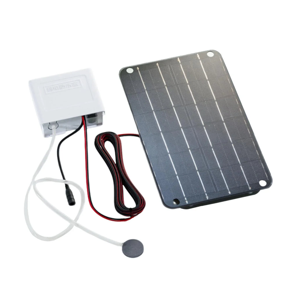 koolsoo Solar Air Pump,Aquarium Air Pump Oxygenator Silent Eco Friendly,6V Solar Pond Aerator Solar Powered Pond Pump for Hydroponics