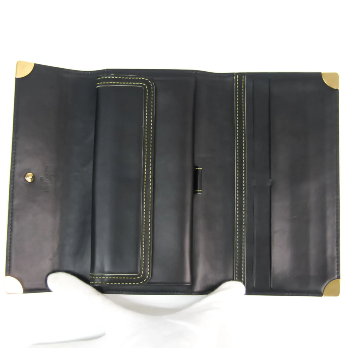 Pre-Owned Louis Vuitton Suhali Porte Tresor International M91836 Women's Suhali Leather Long Wallet (bi-fold) Noir (Good)