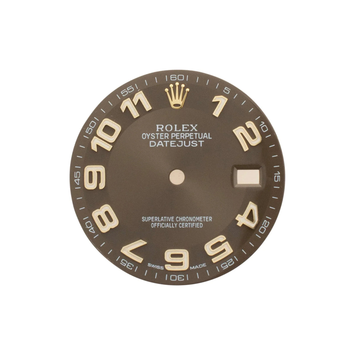 Rolex Datejust 36MM Factory Arabic Numerals Gold & Brown Sunburst ChocoLatitudee Dial