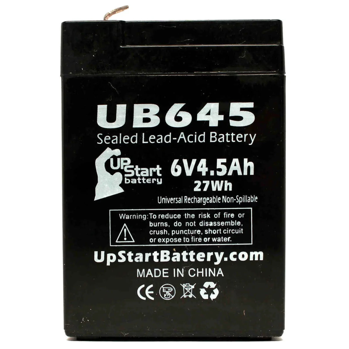 3x Pack - Compatible Tripp Lite BCPRO 850 Battery - Replacement UB645 Universal Sealed Lead Acid Battery (6V, 4.5Ah, 4500mAh, F1 Terminal, AGM, SLA) - Includes 6 F1 to F2 Terminal Adapters