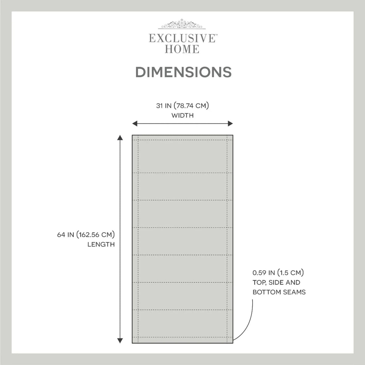 Exclusive Home Esme Total Blackout Roman Shade, 31"x64", Silver