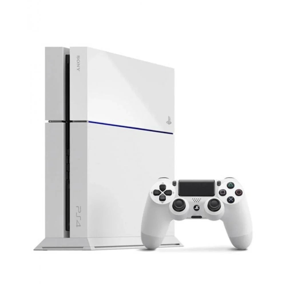 PlayStation 4 500GB Gaming Console White HDMI Cable with BOLT AXTION Cleaning Kit Bundle Like New
