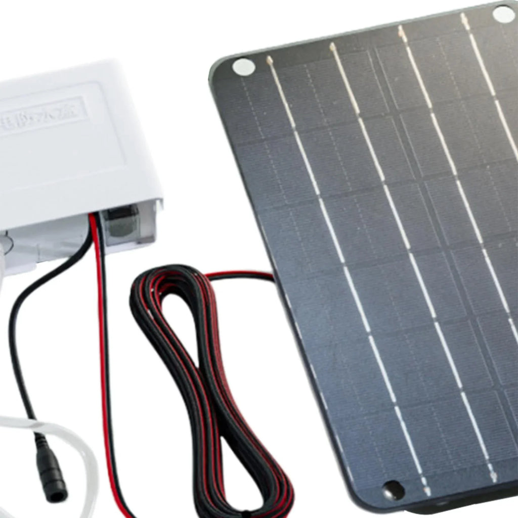 koolsoo Solar Air Pump,Aquarium Air Pump Oxygenator Silent Eco Friendly,6V Solar Pond Aerator Solar Powered Pond Pump for Hydroponics