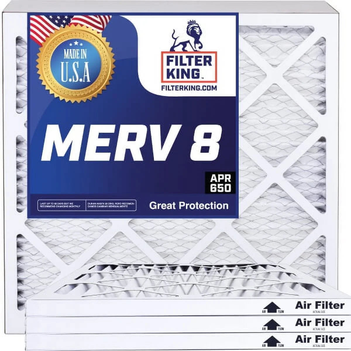 Filter King 36x9.5x1a Air Filter | 4-PACK | MERV 8 HVAC Pleated A/C Furnace Filters | MADE IN USA | Actual Size: 36 x 9.5 x .75"