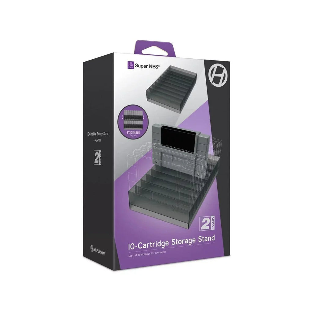 Hyperkin 10-Cartridge Storage Stand for Nintendo SNES (2 Pack)