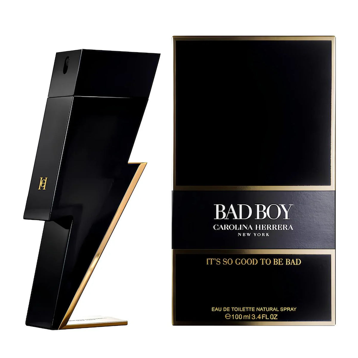 New Sealed Bad Boy New York Men's Eau De Toilette Car.oli.na-Her.re.ra Natural Spray 3.4 oz/ 100 ml