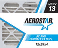 Aerostar 12x24x4 MERV  13, Pleated Air Filter, 12 x 24 x 4, Box of 6, Made in the USA