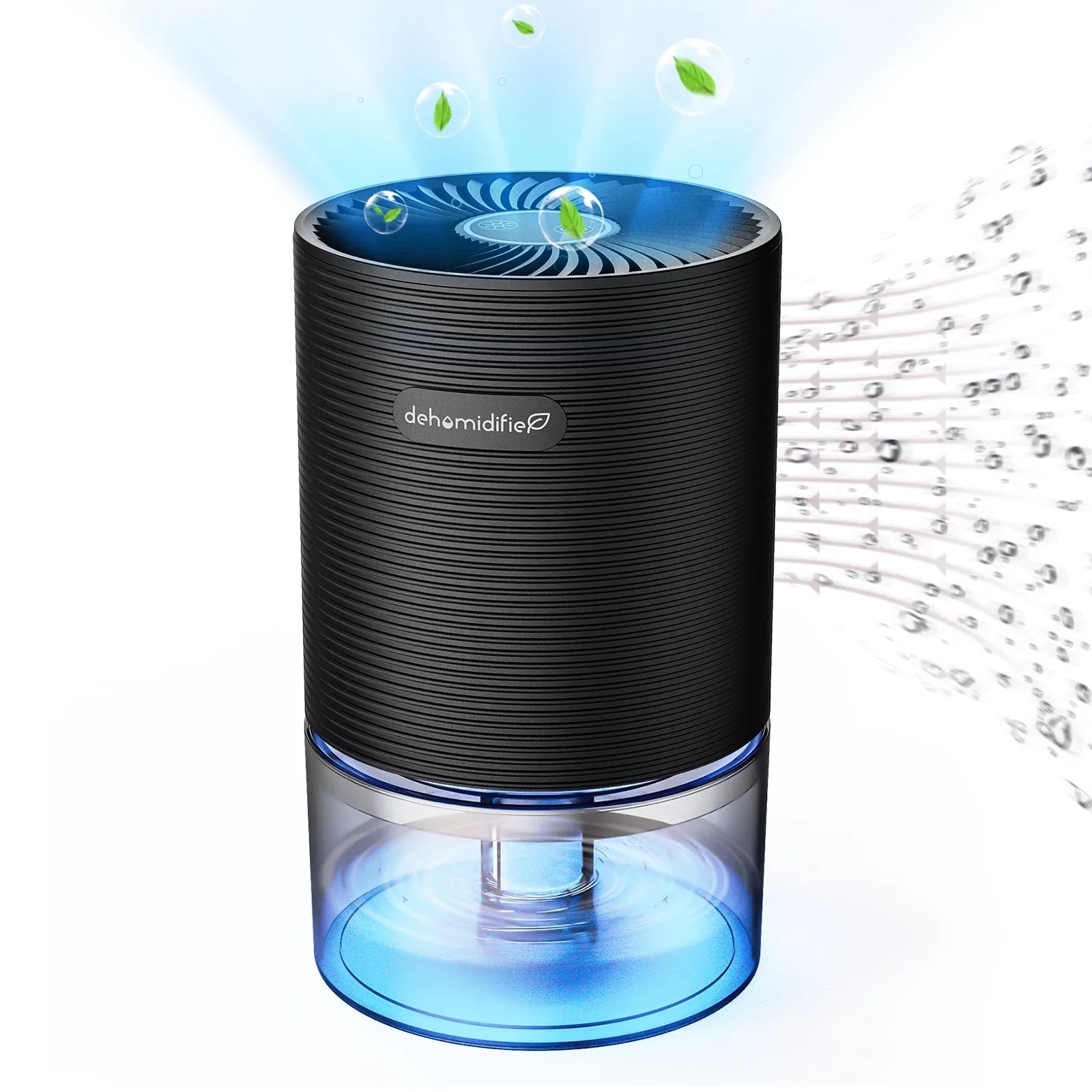 Alrocket Small Dehumidifiers for Bedroom 27oz with Auto-off,7 Colors LED Light up to 215 sq.ft-Black