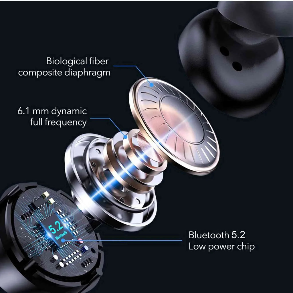 UrbanX True Wireless Bluetooth Earbuds + Charging Case, Black, Dual Connect, IPX5 Water Resistance, Bluetooth 5.2 Connection, Balanced, Bass Boost Compatible with  Z6 Pro